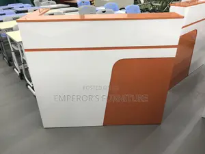 Elegant Reception Desk – Stylish W/O Front Office Counter With Storage