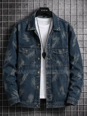 Men’s Stylish Washed Denim Jacket – Casual Jean Coat