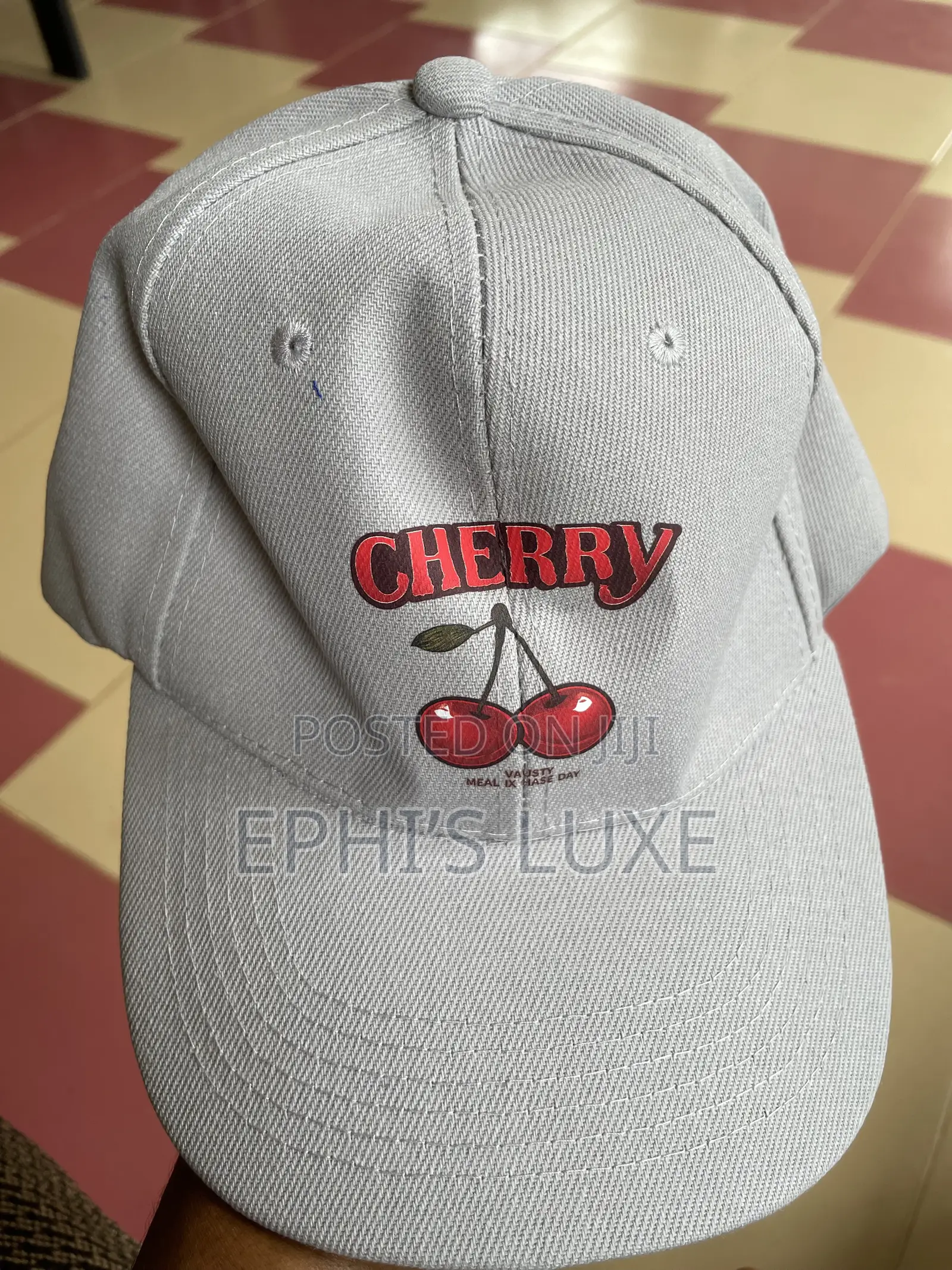 Grey Cherry Cap