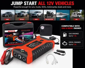 Car Jump Starter and Tire Pump Complete Set