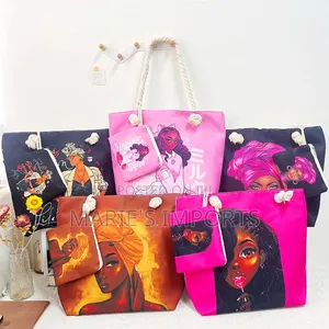 Afro Art Canvas Tote Bag