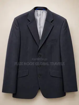 Men's Dark Navy Pinstripe Suit Jacket – Size 38R / EU 48R
