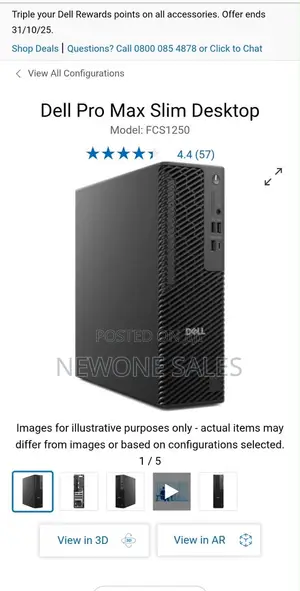 New Dell Pro Slim QCS1250 SFF 32GB Intel Core Ultra 7 SSD 2T