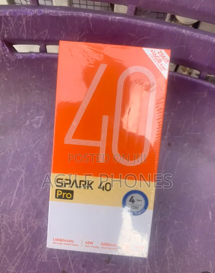 New Tecno Camon 40 Pro 5G 256 GB Black