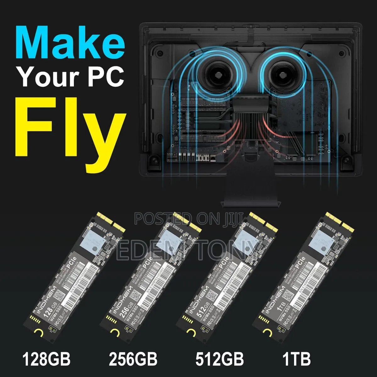INDMEM 512GB NVMe PCIe SSD for MacBook 2013- 2017