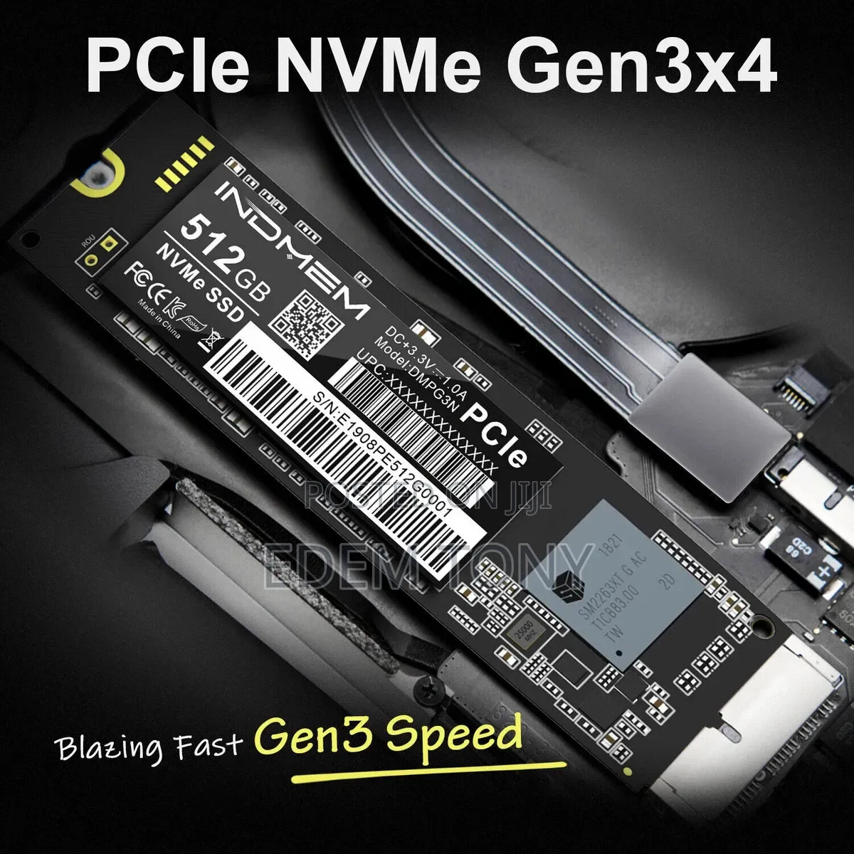 INDMEM 512GB NVMe PCIe SSD for MacBook 2013- 2017