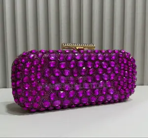 Luxury Crystal Rhinestone Evening Clutch Bag for Weddings Parties