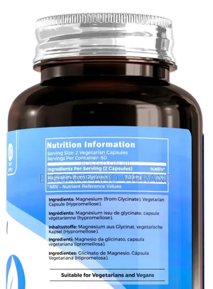 Magnesium GLycinate 300mg Per Serving 150mg,120 Capsules