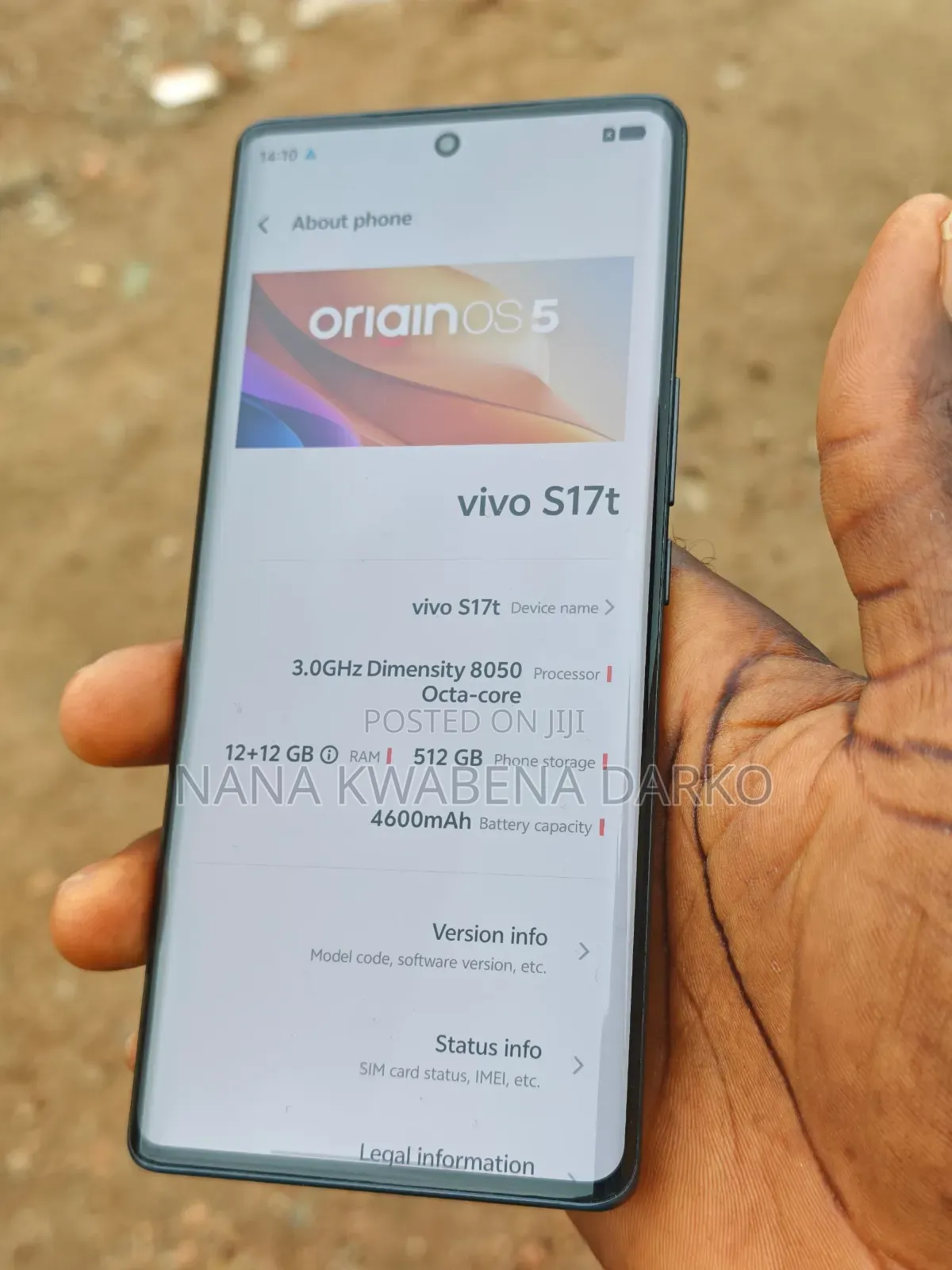 Vivo S17t 512 GB Black