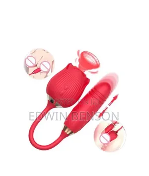 Premium 2 in 1 Rose Shaped Clit Sucking and Thrusting Vibrator