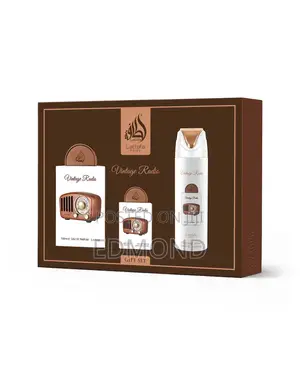 Lattafa Pride Vintage Radio 4-in-1 Perfume Gift Set | Long Lasting Ori