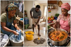 Clean, Washing and Cooking.