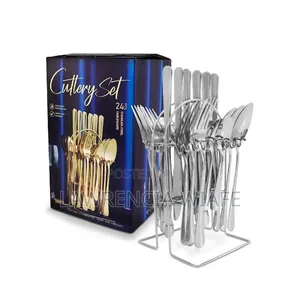 24pcs Silver Cutlery Set