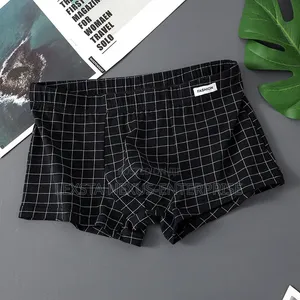 Stripped Cotton Boxer Shorts - Black Navy Blue