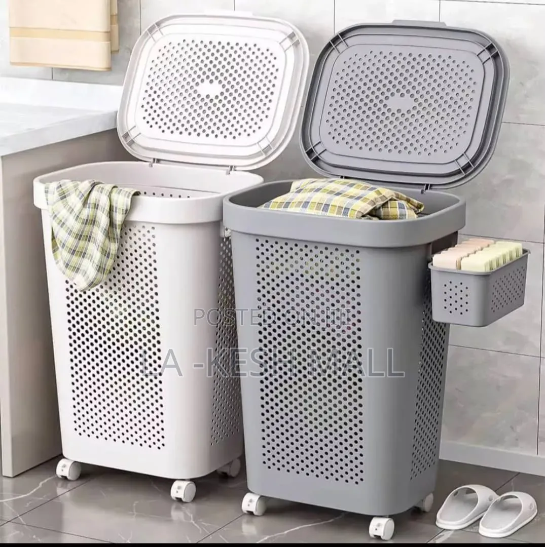 Laundrybasket With Lid,wheel and Extra Basket