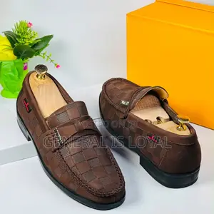 Louis Vuitton Brown Leather Bricks Men’s Loafers