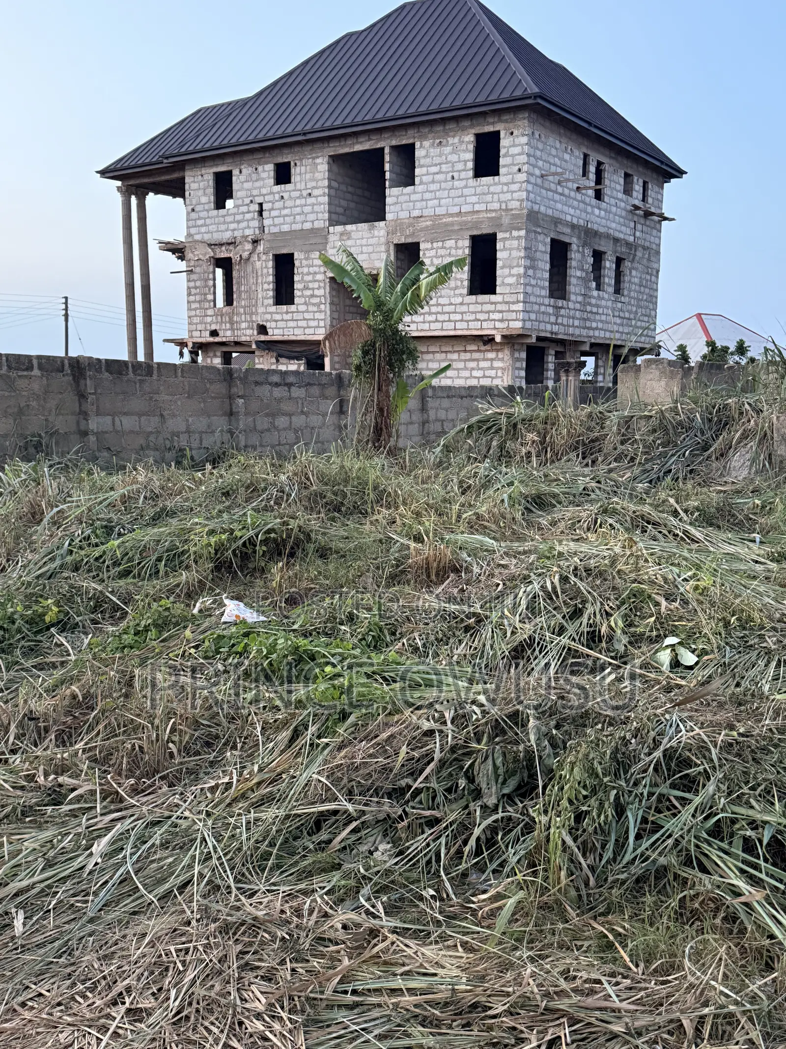 Half Plot With Lintel-Level Building for Sale at Yabi, Kumasi