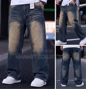 Luxury Designer Wide Leg Denim Jeans for Men (Sizes 30 - 38 )