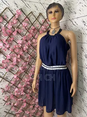 Simple, Chic and Effortlessly Beautiful Navy Blue Sleeveless Dress