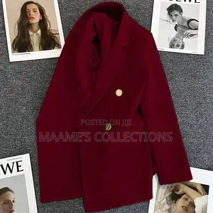 Elegant Women’s Double-Breasted Blazer Jacket
