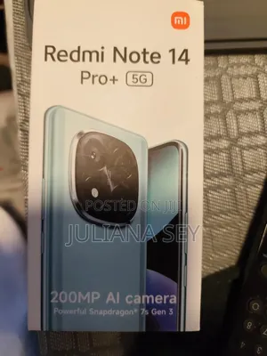 New Xiaomi Redmi Note 14 Pro+ 5G 256 GB Black