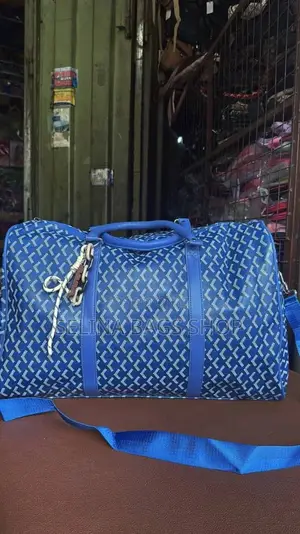 Goyard-Inspired Travel Duffle Bag