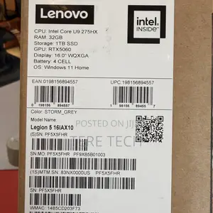 New Laptop Lenovo Legion 5 32GB Intel Core Ultra 9 SSD 1T