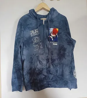 Original My Hero Academia "Shoto Todoroki" Tie-Dye Zip Hoodie