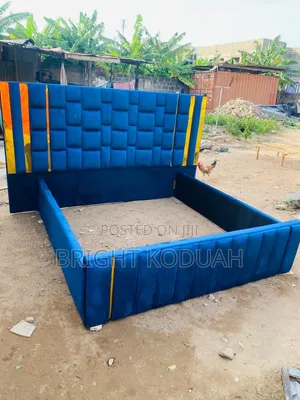 Deep Blue Super King Size Bed Frame