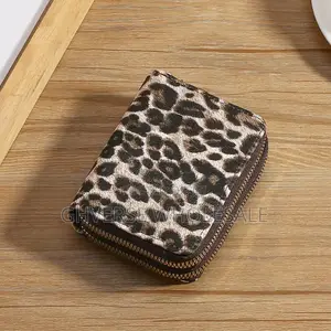 Leopard Skin Double Zip Short Women’s Wallet