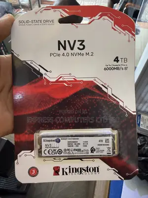 Kingston NV3 Gen4 M.2 NVMe SSD 4TB PCIe 4.0 X4, Speed 6000 MB/s Drive