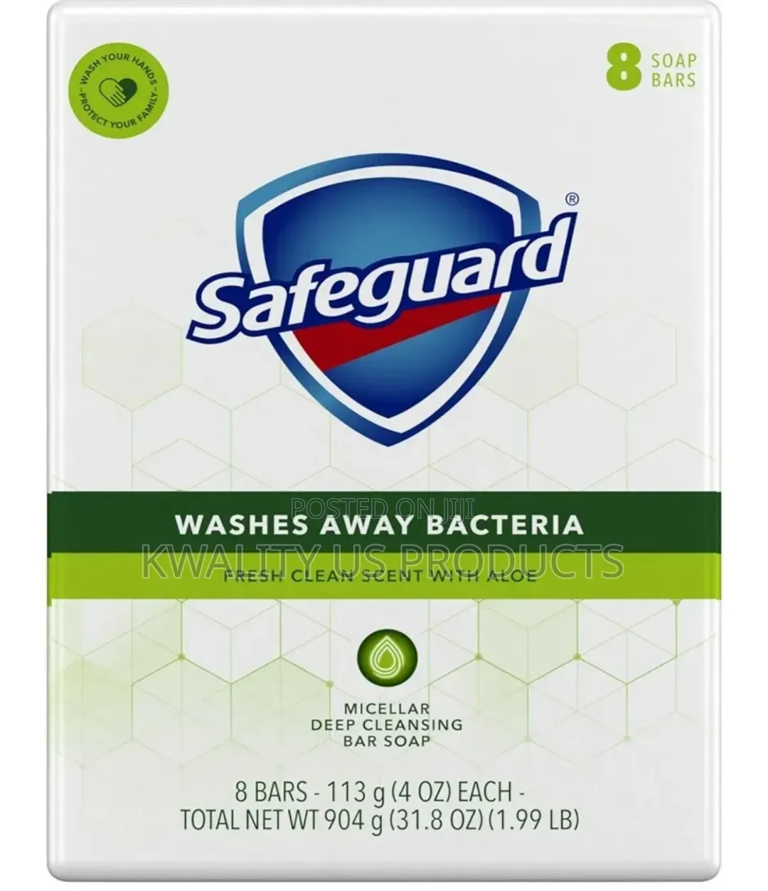 Safeguard Micellar Deep Cleansing Bar Soap - 8 Pack