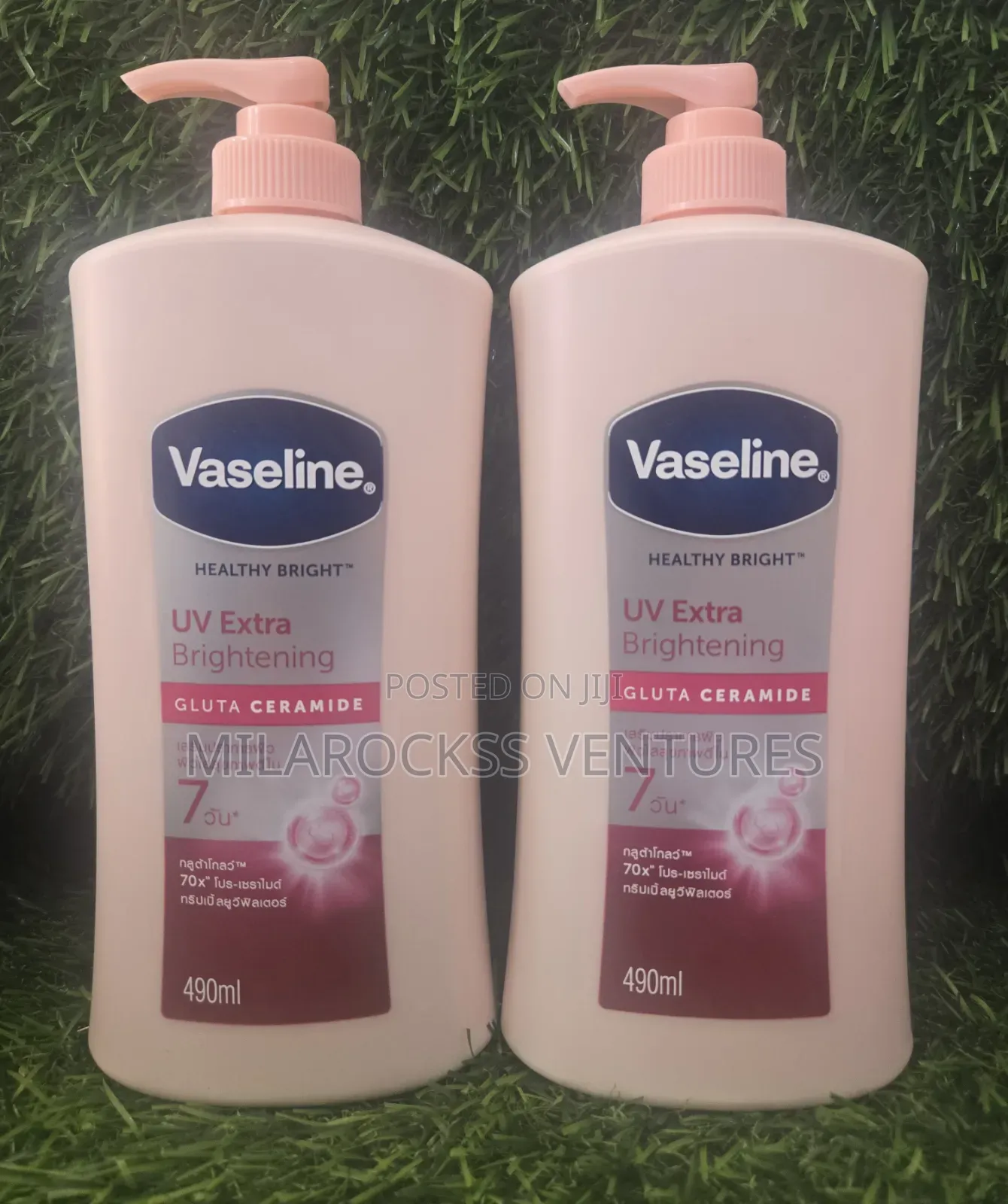 Vaseline Healthy Bright UV Extra Brightening Gluta Ceramide Lotion.