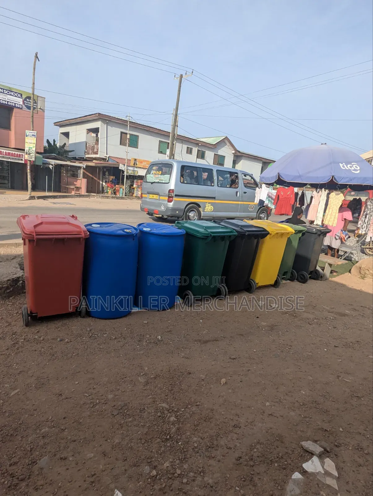 High Quality Plastic Dustbins and Chairs Call It the Plastic House!