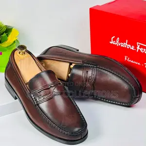 Quality Designed Black and Coffee Salvatore Ferragamo Loafers 39-45