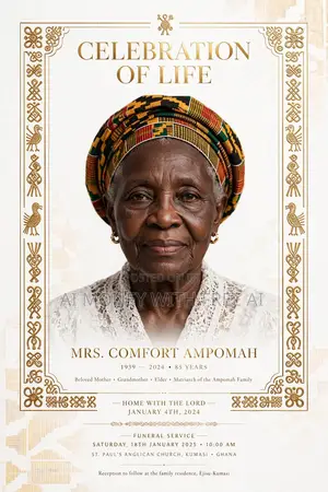 Premium Ghana Funeral/Wedding/Birthday Posters - 24hr Delivery