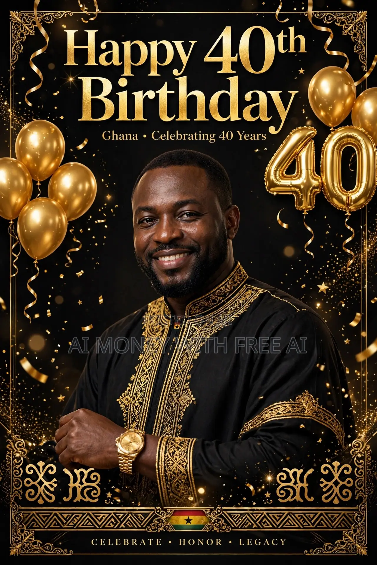 Premium Ghana Funeral/Wedding/Birthday Posters - 24hr Delivery