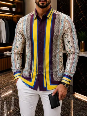 Men’S Long-Sleeved Button-Down Shirt