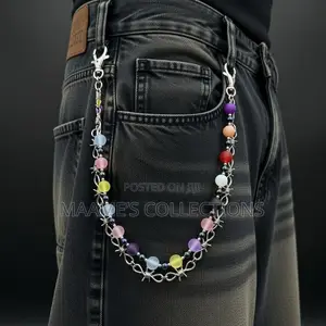 Unisex Beaded Wallet Chain / Jeans Chain