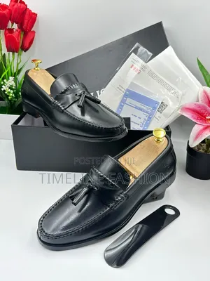 Quality Men's Black Leather Billionaire Ring My Bell Shoes 
650 Cedis