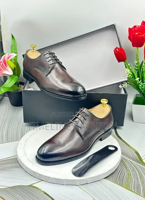 Cesare Paciotti Coffee Brown Oxford Men's Leather Shoes