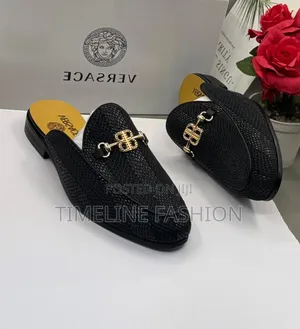 Versace Executive Men's Stylish Half Shoes 39-46 Black