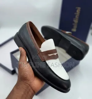 Genuine Leather Baldinini Black and White Men's Easy Fix Shoes