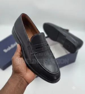 Baldinini Executive Men's Black Leather Easy Wear Shoes