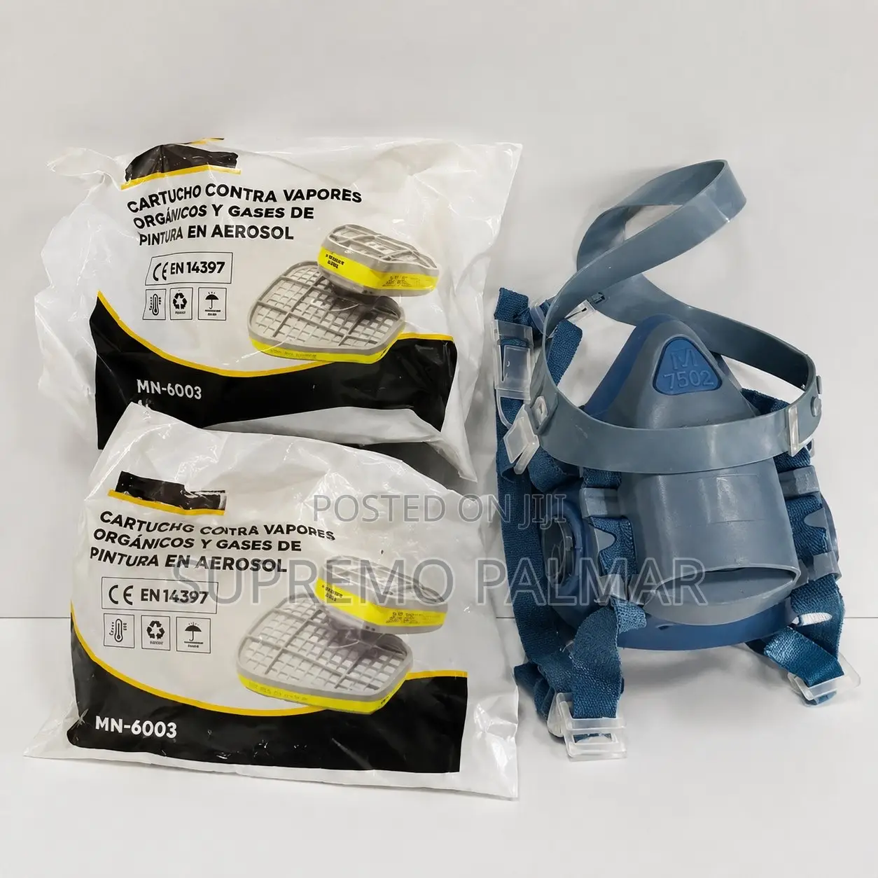 Industrial Respirator With Organic Vapor & Paint Spray Cartridges