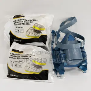 Industrial Respirator With Organic Vapor & Paint Spray Cartridges