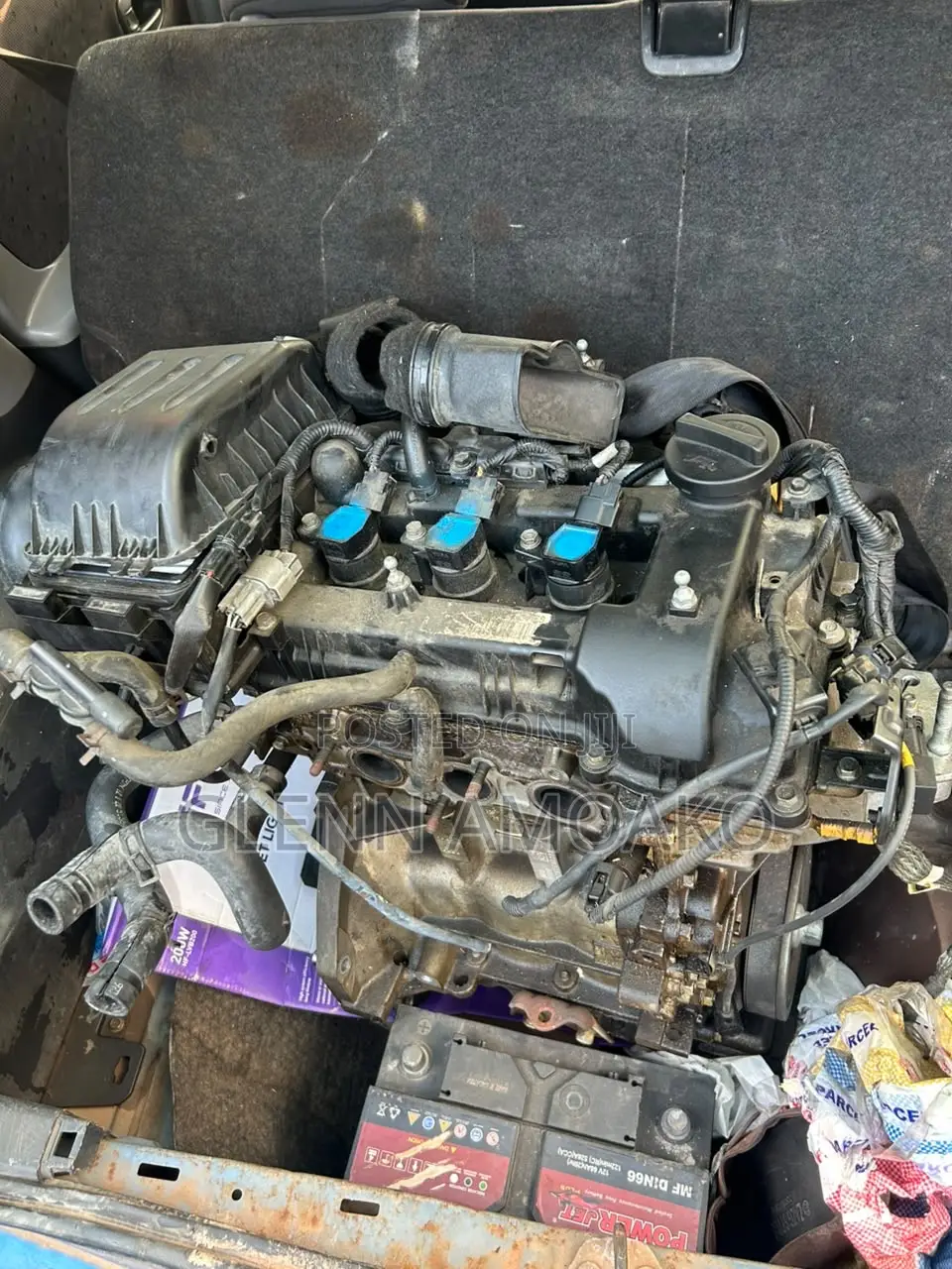 2012 Kia Morning Engine 3plugs Engine Only