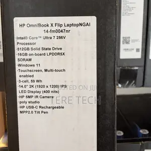 New Laptop HP OmniBook X Flip 14" 16GB Intel Core Ultra 7 SSD 512GB