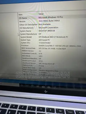 Laptop HP EliteBook 840 G7 8GB Intel Core i7 SSD 256GB