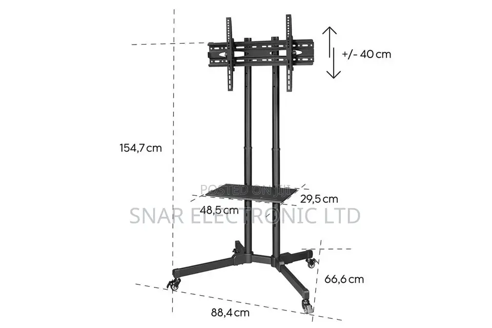Great Mobile TV Stand on Wheels for 32-70 Inch